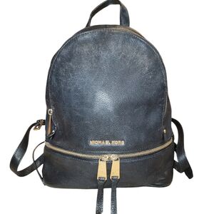 Michael Kors Rhea Backpack in Black Leather